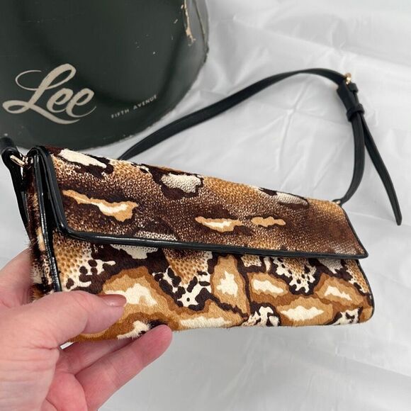 Aldo leather Chetah print crossbody clutch - Picture 3 of 12